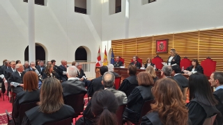 La presidenta de la Audiencia de Burgos durante su intervención